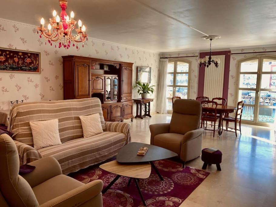 "Georgio" Grand Appartement Traversant Avec Vue Canal Et Parking Sete Exterior photo